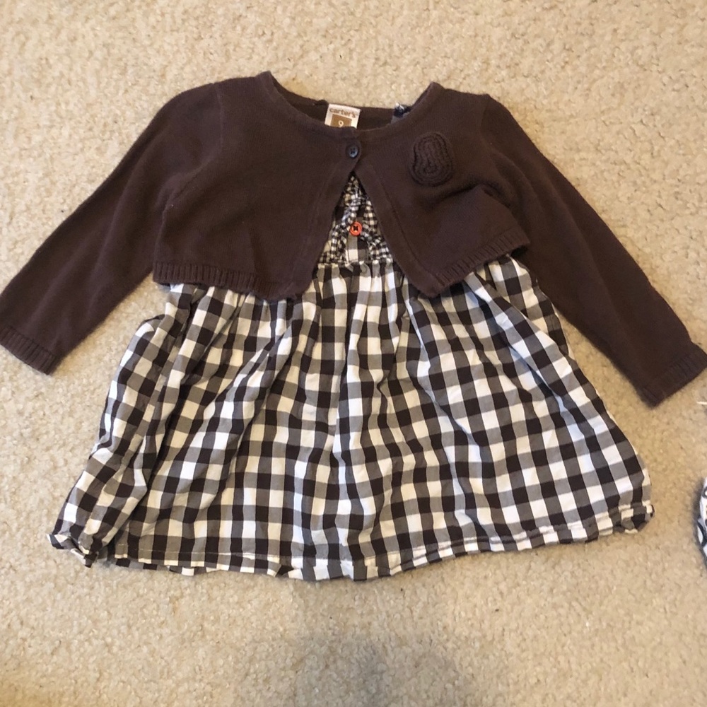 Brown checkered dress